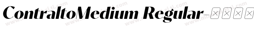 ContraltoMedium Regular字体转换